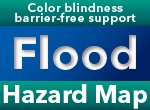 Fujimino City Flood hazard map(Color blindness barrier-free support)